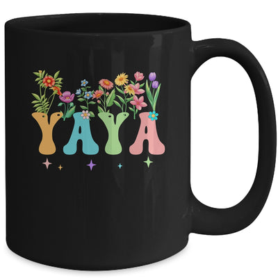 Yaya Women Wildflower Floral Design Yaya Mothers Day Mug | teecentury