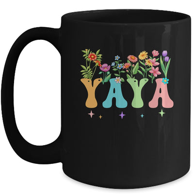 Yaya Women Wildflower Floral Design Yaya Mothers Day Mug | teecentury