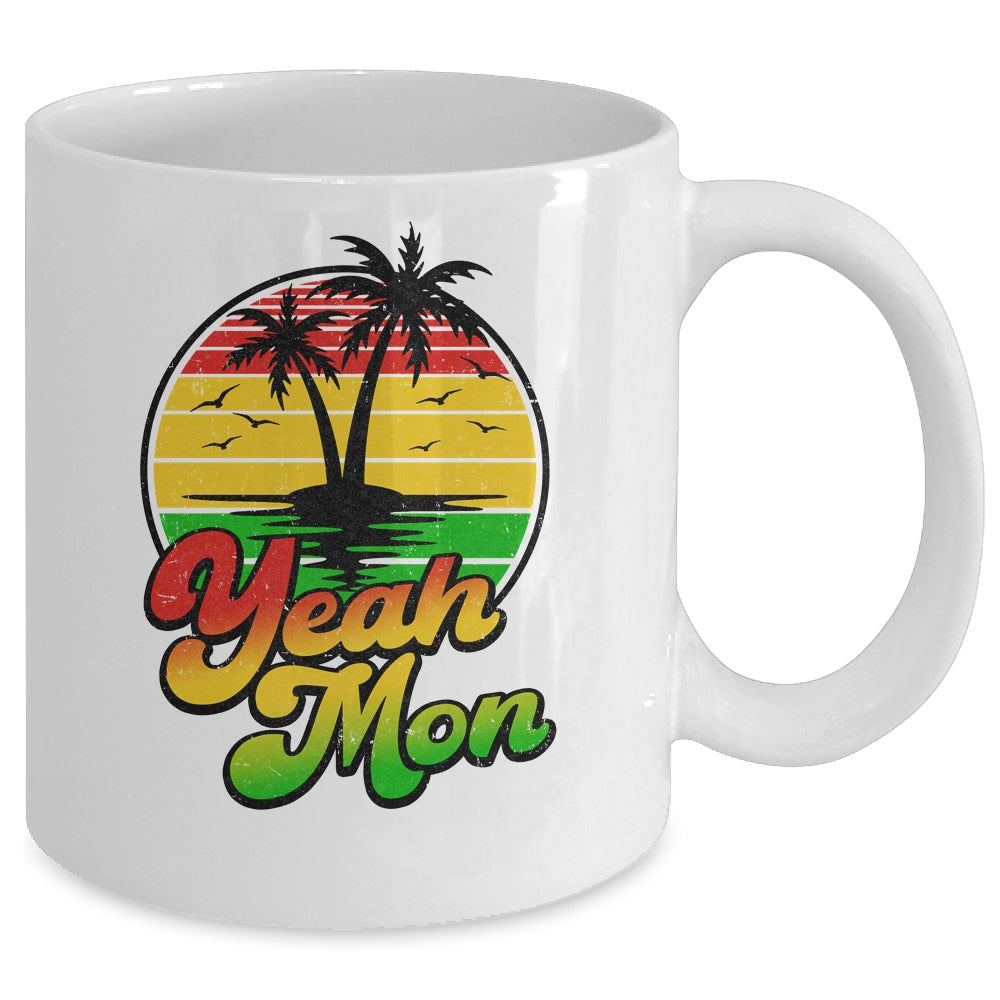 Yeah Mon Vintage Jamaica Summer Vacation Jamaican Retro Mug | teecentury