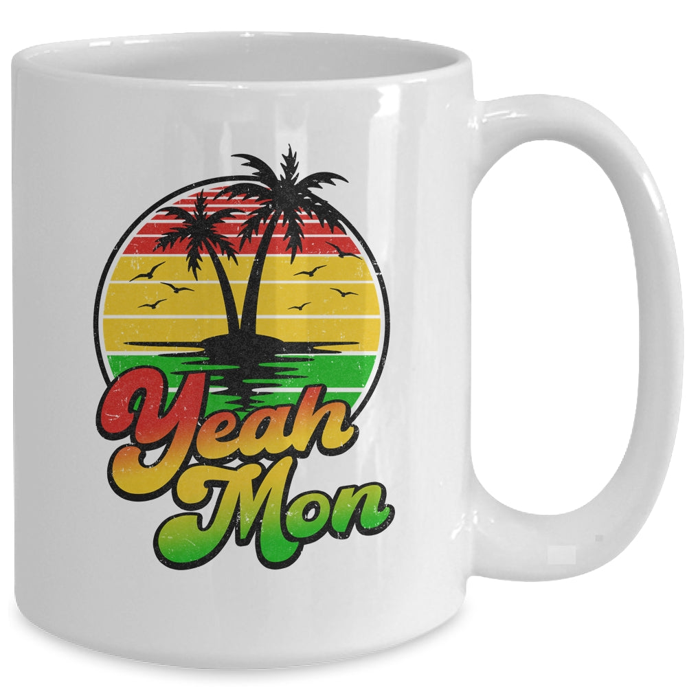 Yeah Mon Vintage Jamaica Summer Vacation Jamaican Retro Mug | teecentury