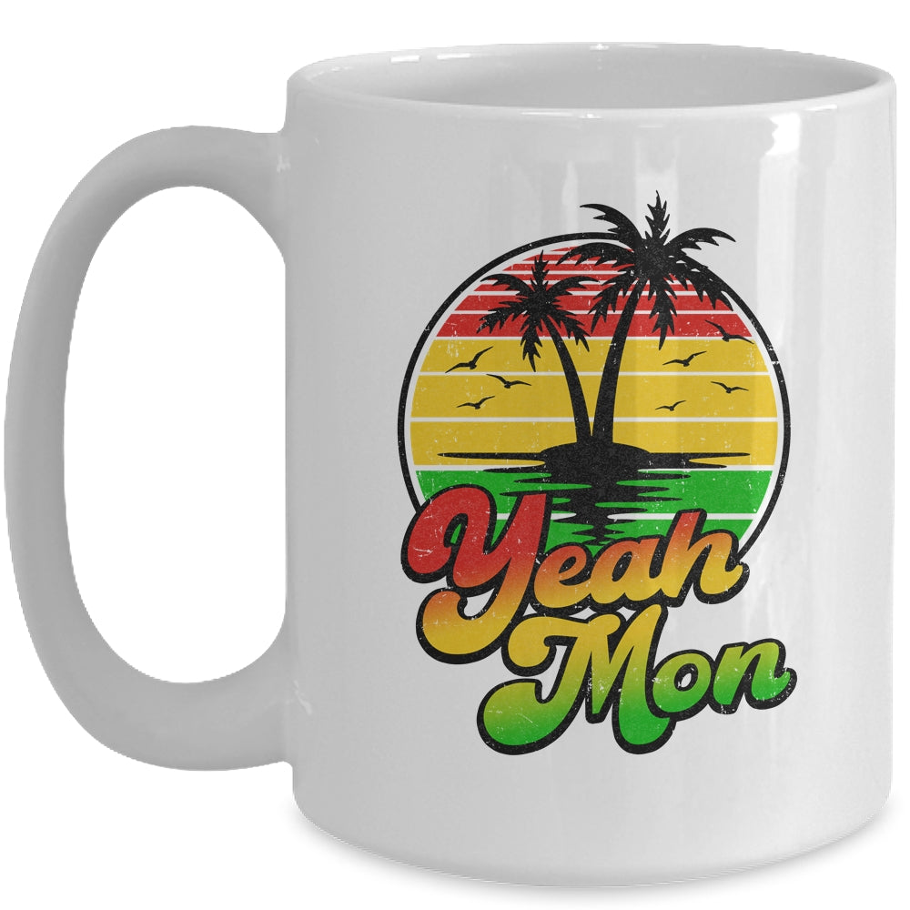 Yeah Mon Vintage Jamaica Summer Vacation Jamaican Retro Mug | teecentury