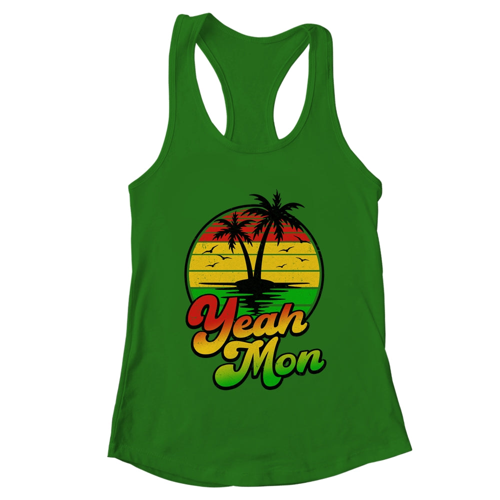 Yeah Mon Vintage Jamaica Summer Vacation Jamaican Retro Shirt & Tank Top | teecentury