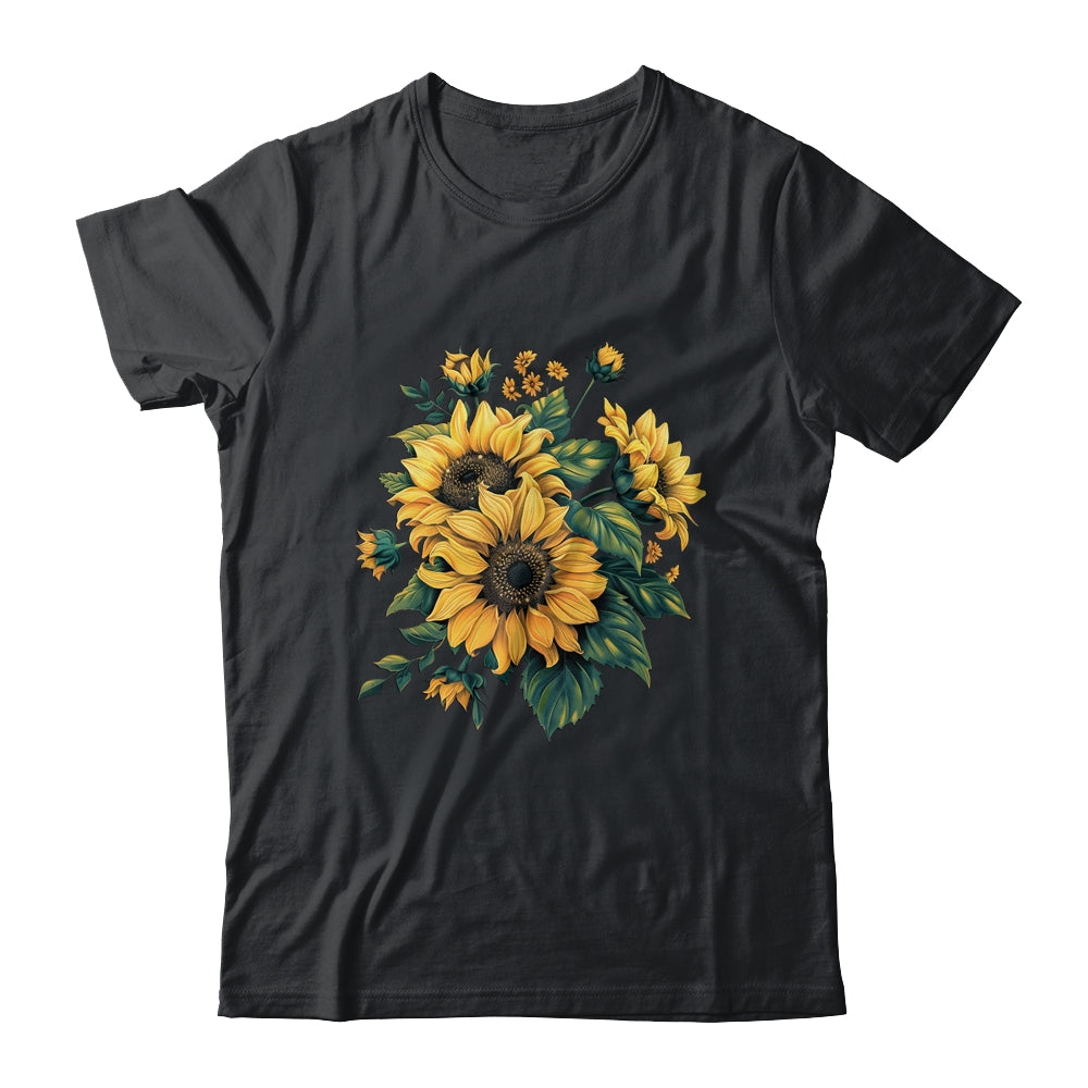 Yellow Sunflowers Cute Summer Flowers Floral Positivity Shirt & Tank Top | teecentury
