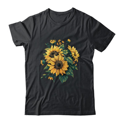 Yellow Sunflowers Cute Summer Flowers Floral Positivity Shirt & Tank Top | teecentury