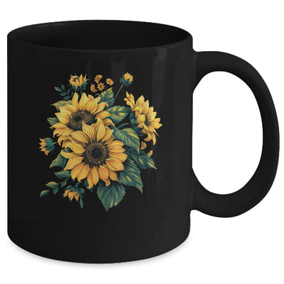 Yellow Sunflowers Cute Summer Flowers Floral Positivity Mug | teecentury