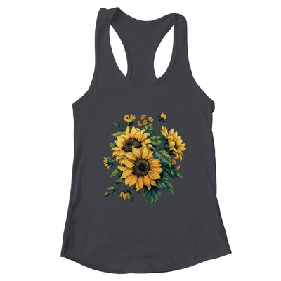 Yellow Sunflowers Cute Summer Flowers Floral Positivity Shirt & Tank Top | teecentury