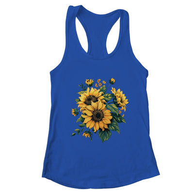 Yellow Sunflowers Cute Summer Flowers Floral Positivity Shirt & Tank Top | teecentury