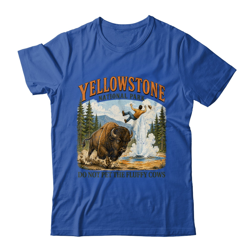 Yellowstone Do Not Pet The Fluffy Cows Vintage Bison Funny Shirt & Tank Top | teecentury