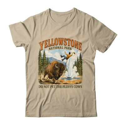 Yellowstone Do Not Pet The Fluffy Cows Vintage Bison Funny Shirt & Tank Top | teecentury