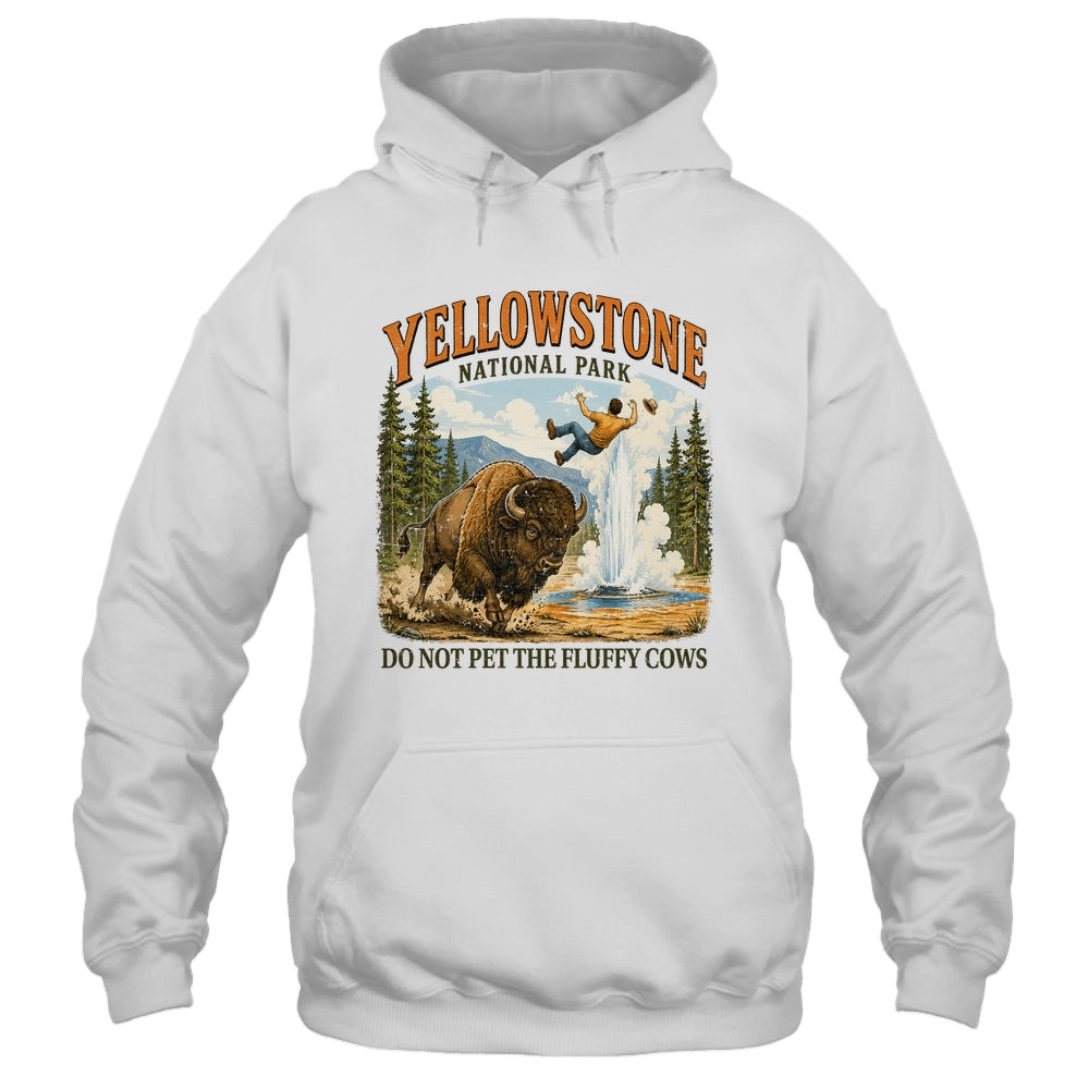 Yellowstone Do Not Pet The Fluffy Cows Vintage Bison Funny Shirt & Tank Top | teecentury