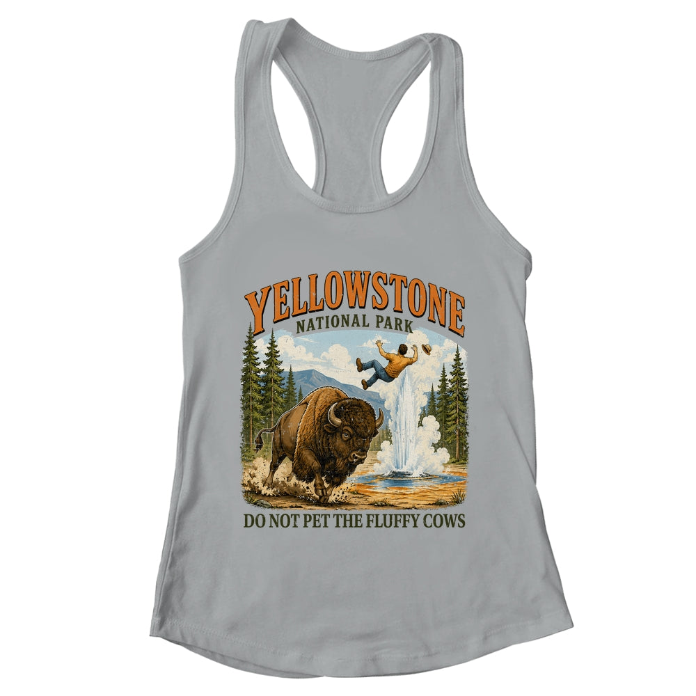 Yellowstone Do Not Pet The Fluffy Cows Vintage Bison Funny Shirt & Tank Top | teecentury