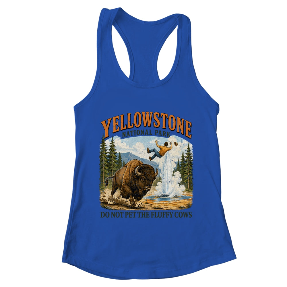 Yellowstone Do Not Pet The Fluffy Cows Vintage Bison Funny Shirt & Tank Top | teecentury
