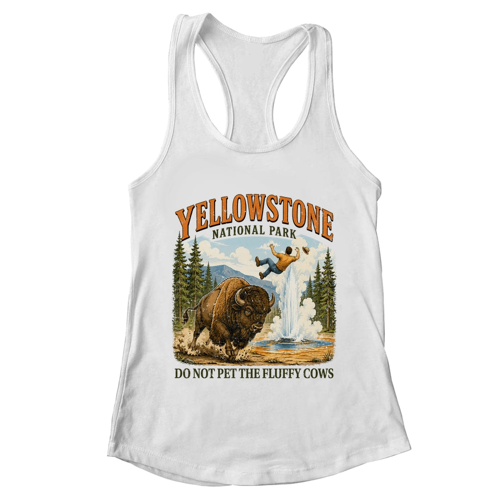 Yellowstone Do Not Pet The Fluffy Cows Vintage Bison Funny Shirt & Tank Top | teecentury