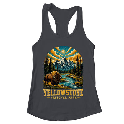 Yellowstone National Park Bison Sunset Mountain Adventure Shirt & Tank Top | teecentury