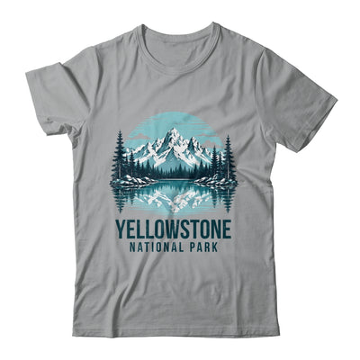 Yellowstone National Park Retro Mountain Lake Outdoor Hiking Shirt & Tank Top | teecentury