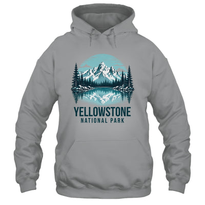 Yellowstone National Park Retro Mountain Lake Outdoor Hiking Shirt & Tank Top | teecentury