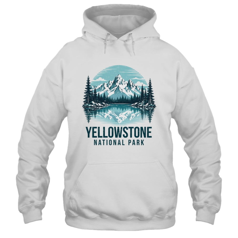Yellowstone National Park Retro Mountain Lake Outdoor Hiking Shirt & Tank Top | teecentury