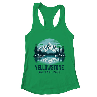 Yellowstone National Park Retro Mountain Lake Outdoor Hiking Shirt & Tank Top | teecentury