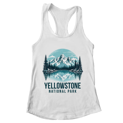 Yellowstone National Park Retro Mountain Lake Outdoor Hiking Shirt & Tank Top | teecentury
