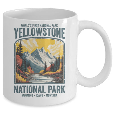 Yellowstone National Park Vintage Hiking Camping Nature Mug | teecentury
