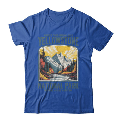 Yellowstone National Park Vintage Hiking Camping Nature Shirt & Tank Top | teecentury