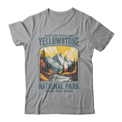 Yellowstone National Park Vintage Hiking Camping Nature Shirt & Tank Top | teecentury