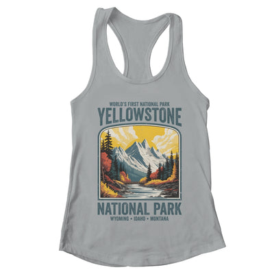 Yellowstone National Park Vintage Hiking Camping Nature Shirt & Tank Top | teecentury