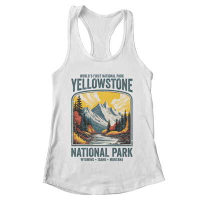 Yellowstone National Park Vintage Hiking Camping Nature Shirt & Tank Top | teecentury