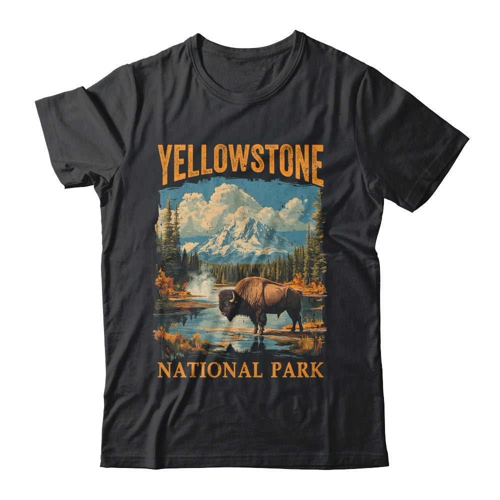 Yellowstone National Park Vintage Hiking Camping Shirt & Hoodie | teecentury