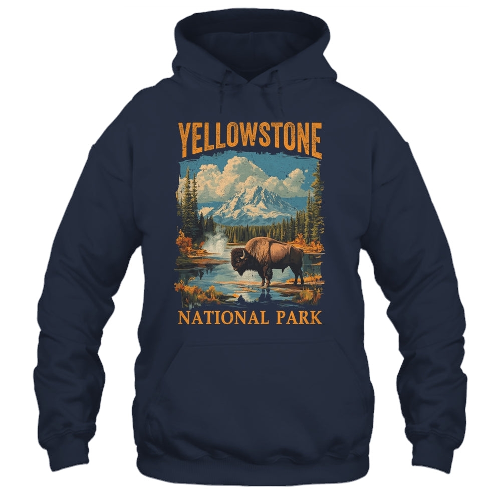 Yellowstone National Park Vintage Hiking Camping Shirt & Hoodie | teecentury