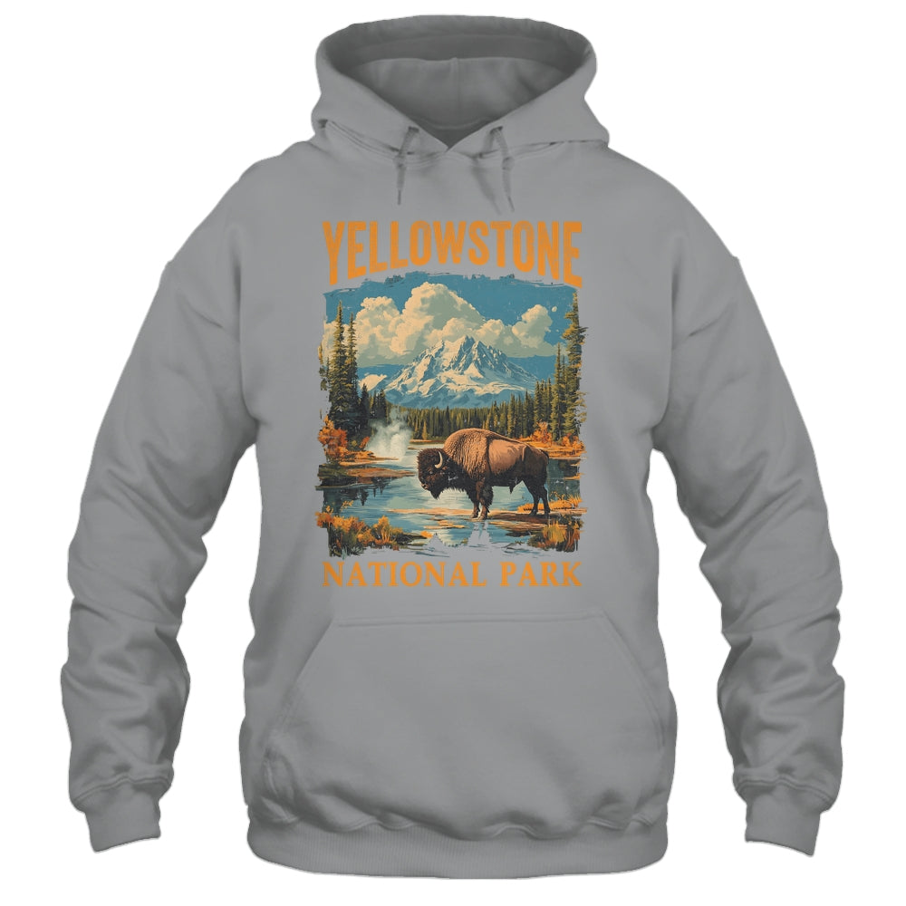 Yellowstone National Park Vintage Hiking Camping Shirt & Hoodie | teecentury