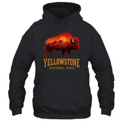 Yellowstone National Park Wyoming Retro Bison Sunset Vintage Shirt & Tank Top | teecentury