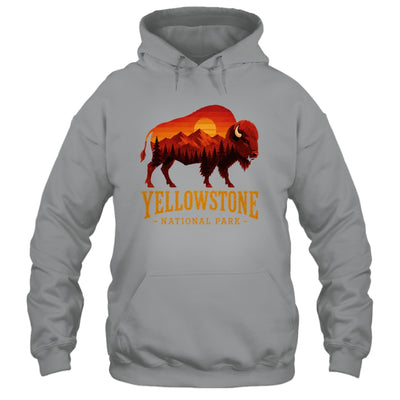 Yellowstone National Park Wyoming Retro Bison Sunset Vintage Shirt & Tank Top | teecentury