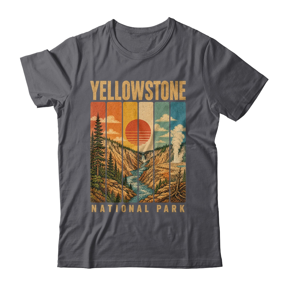 Yellowstone National Park Wyoming Usa Outdoor Vintage Hiking Shirt & Tank Top | teecentury