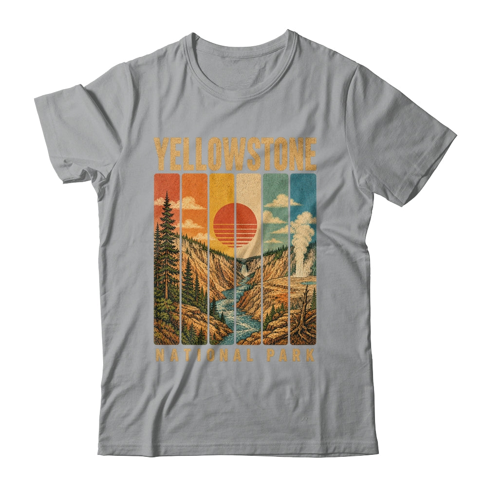 Yellowstone National Park Wyoming Usa Outdoor Vintage Hiking Shirt & Tank Top | teecentury