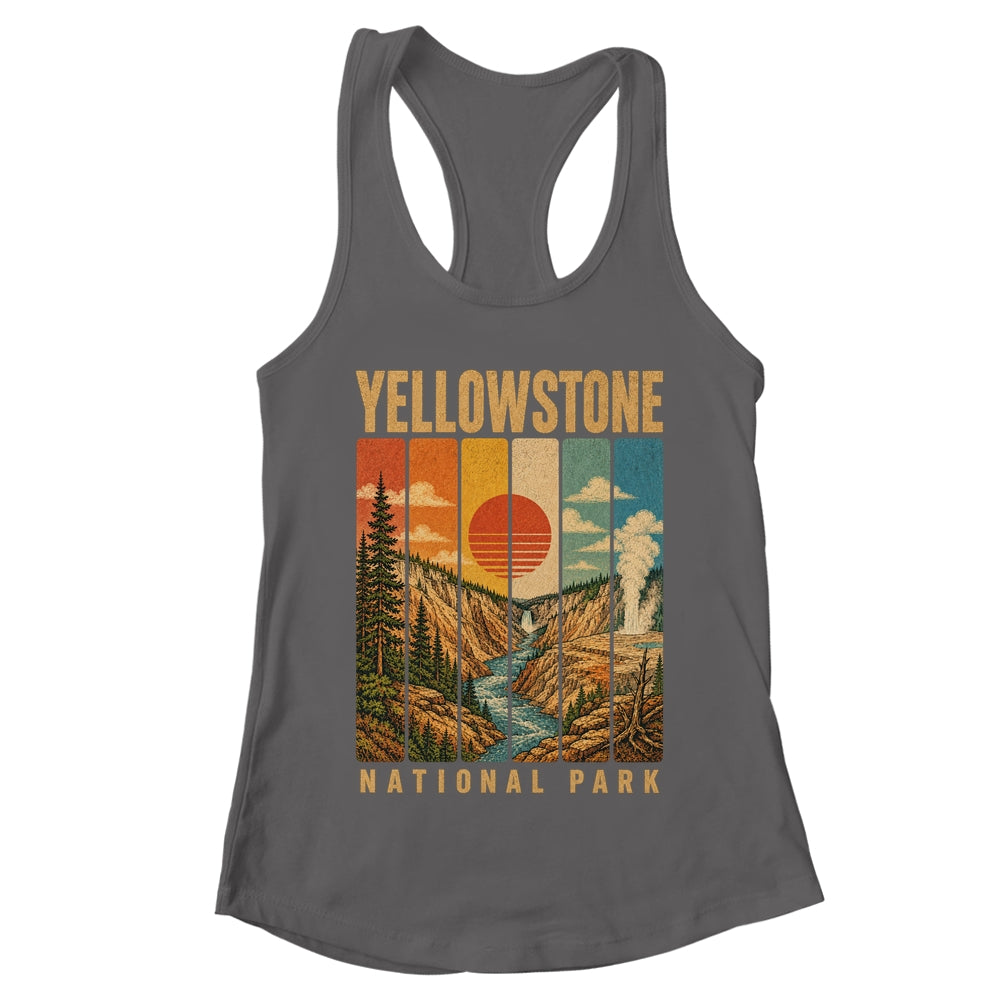 Yellowstone National Park Wyoming Usa Outdoor Vintage Hiking Shirt & Tank Top | teecentury