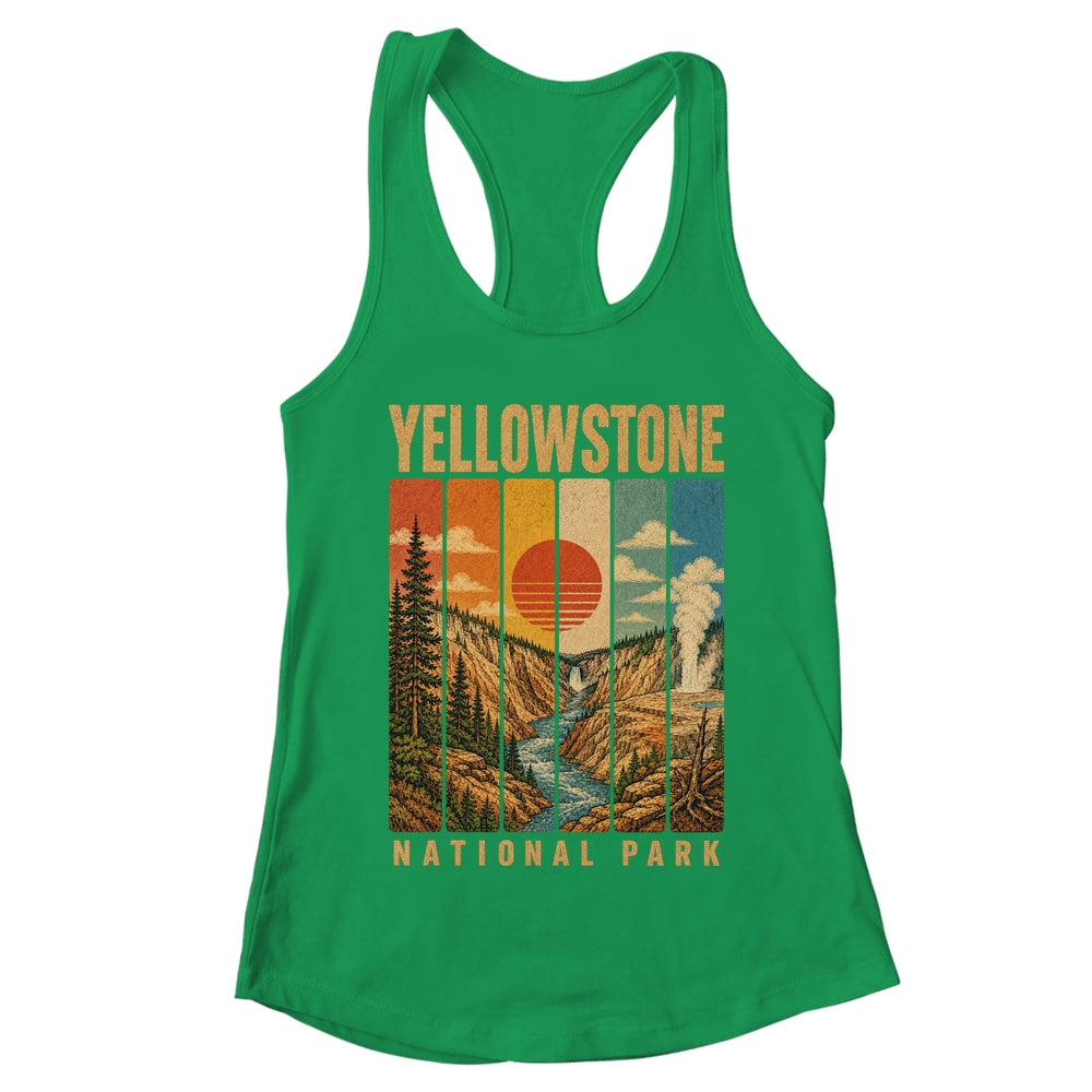 Yellowstone National Park Wyoming Usa Outdoor Vintage Hiking Shirt & Tank Top | teecentury