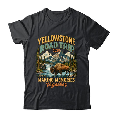 Yellowstone Road Trip 2026 Bison Waterfall Family Memories Shirt & Tank Top | teecentury