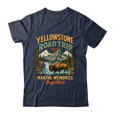 Yellowstone Road Trip 2026 Bison Waterfall Family Memories Shirt & Tank Top | teecentury