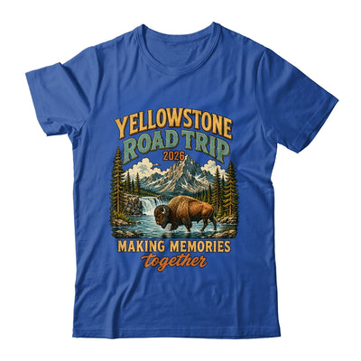 Yellowstone Road Trip 2026 Bison Waterfall Family Memories Shirt & Tank Top | teecentury