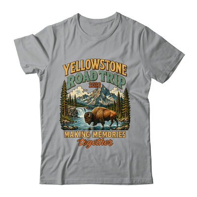 Yellowstone Road Trip 2026 Bison Waterfall Family Memories Shirt & Tank Top | teecentury