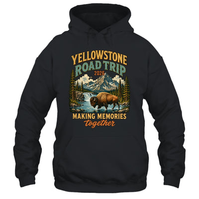 Yellowstone Road Trip 2026 Bison Waterfall Family Memories Shirt & Tank Top | teecentury