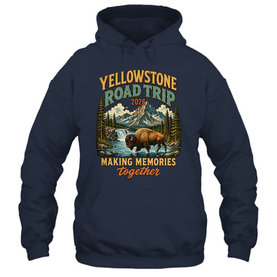 Yellowstone Road Trip 2026 Bison Waterfall Family Memories Shirt & Tank Top | teecentury