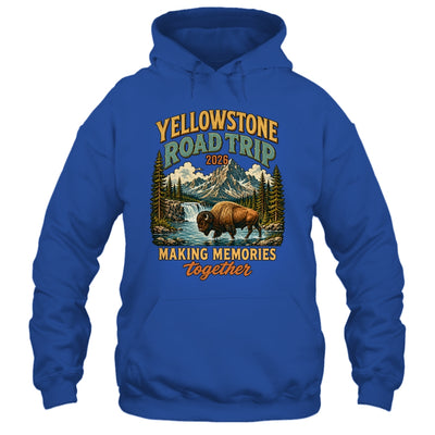 Yellowstone Road Trip 2026 Bison Waterfall Family Memories Shirt & Tank Top | teecentury