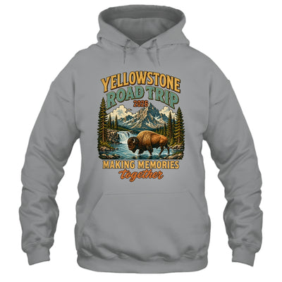 Yellowstone Road Trip 2026 Bison Waterfall Family Memories Shirt & Tank Top | teecentury