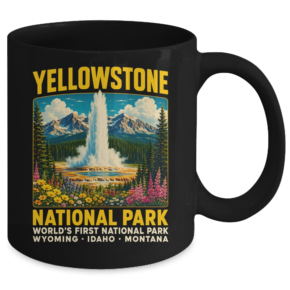 Yellowstone Road Trip 2026 National Park Retro Travel Art Mug | teecentury