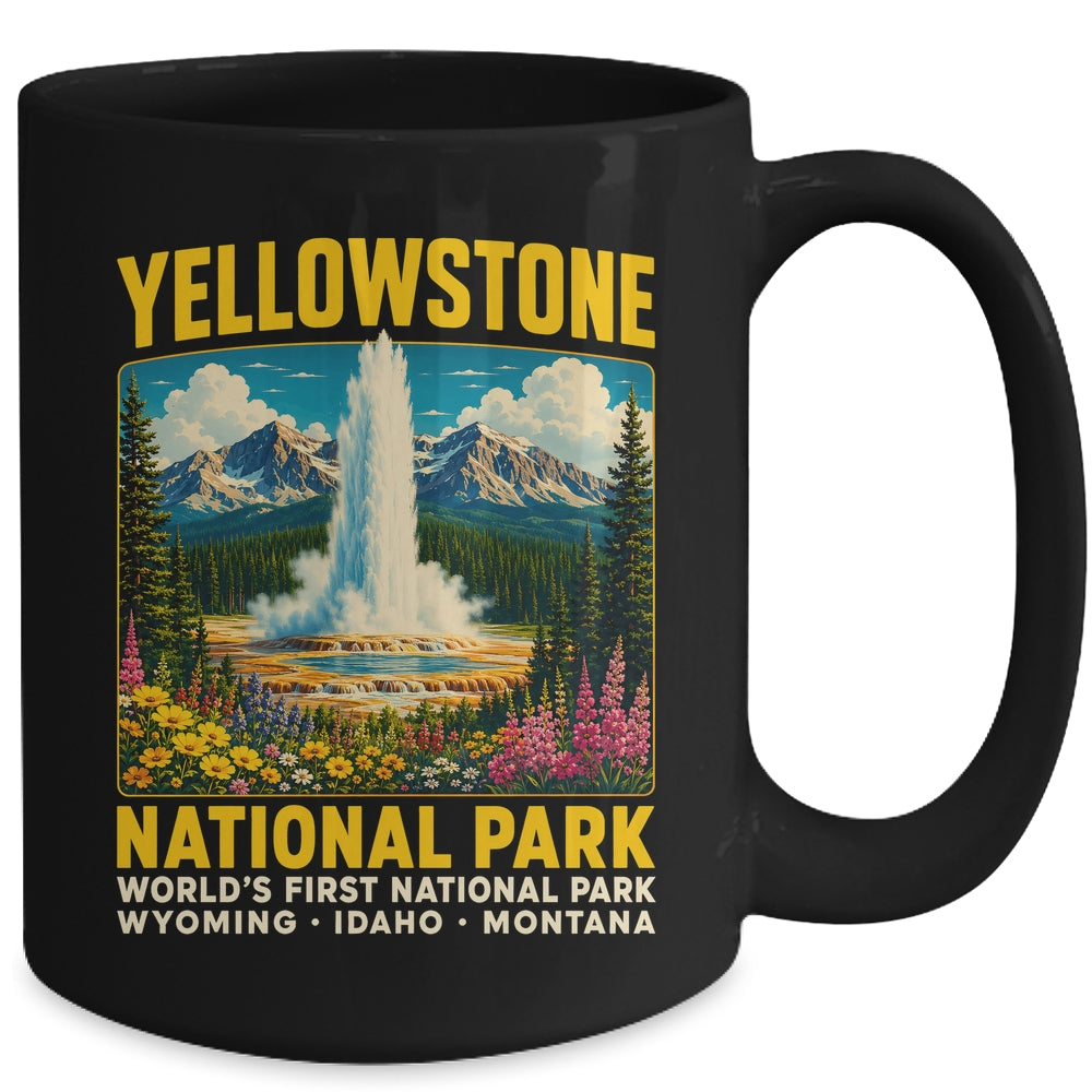 Yellowstone Road Trip 2026 National Park Retro Travel Art Mug | teecentury