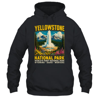 Yellowstone Road Trip 2026 National Park Retro Travel Art Shirt & Tank Top | teecentury