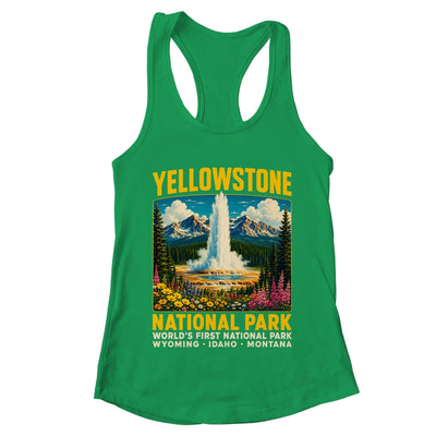 Yellowstone Road Trip 2026 National Park Retro Travel Art Shirt & Tank Top | teecentury