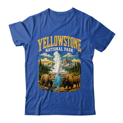 Yellowstone Us National Park Bear Wolf Bison Geyser Vintage Shirt & Tank Top | teecentury